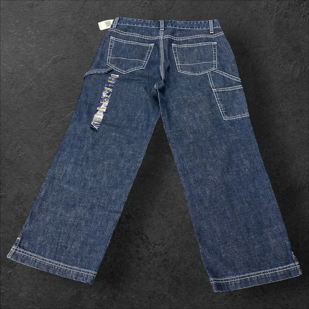 OshKosh B'gosh‎ Blue Denim Carpenter Jeans Boys Size 4 NWT MSRP $34